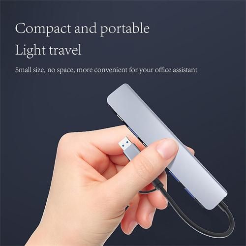 Hub USB Type C Original Multi-Port 7 en 2 avec répartiteur et Notebooks Connectiques Adaptateurs Tablettes Câbles extension dock - image 6