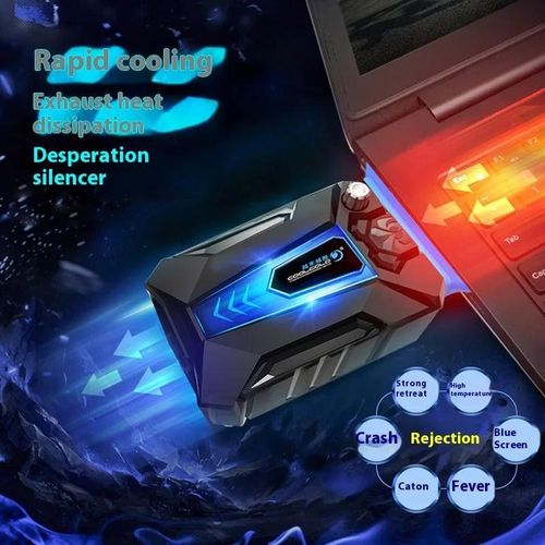 Refroidisseur externe pour ordinateur portable, alimenté par USB, vitesse de ventilation réglable, refroidisseur portable pour ordinateur portable - image 4