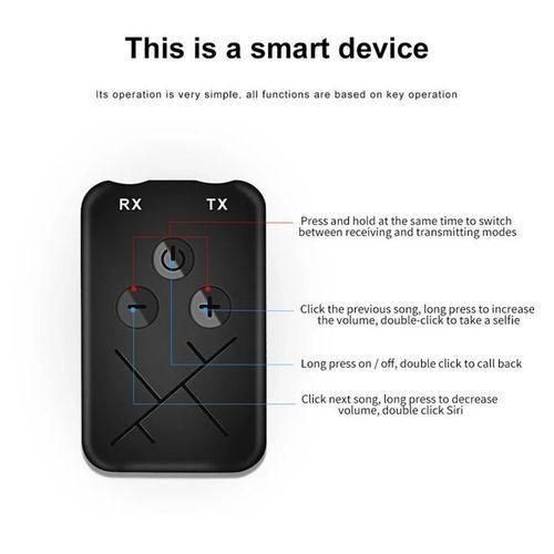 Récepteur Bluetooth 2 En 1 APTX Sans Fil, Adaptateur Audio Auxiliaire Jack RCA 3.5mm - image 3