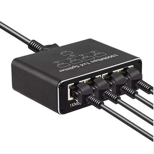 Répartiteur réseau RJ451 4 en 1, répartiteur réseau haut débit 1000 Mbps - image 2