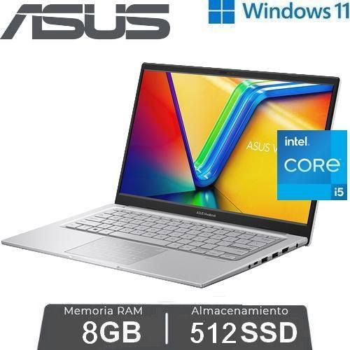 Asus X1404V INTEL CORE I5 120U MODULE SSD 512 Go RAM DDR4 8 Go ÉCRAN 14,0'' FHD WV - WINDOWS 11 HOME - ARGENT FROID